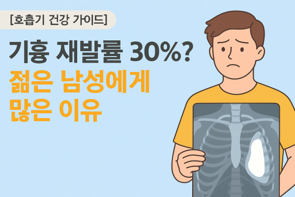 기흉 재발률 30%? 젊은 남성에게 많은 이유와 예방법