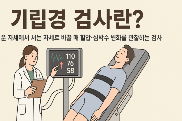 기립경 검사(tilt table test) 절차